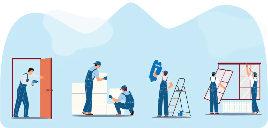 Professional craftsman working on home renovation - Luxor BMH Handwerksleistungen