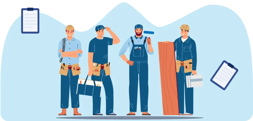 Professional craftsman working on home renovation - Luxor BMH Handwerksleistungen
